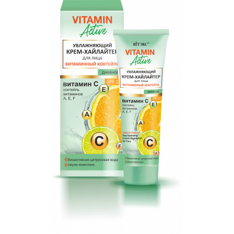 Крем-хайлайтер для лица дневной SPF 15 Витэкс Vitamin Active 40 мл