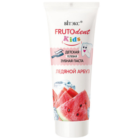 Паста зубная детская гелевая Витэкс ЛЕДЯНОЙ АРБУЗ без фтора FRUTOdent Kids, 65 г Паста зубная детская гелевая Витэкс ЛЕДЯНОЙ АРБУЗ без фтора FRUTOdent Kids, 65 г