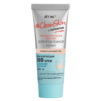 #CleanSkin с серебром для проблемной кожи Маскирующий ВВ-крем с себорегулирующим действием SPF15 30мл #CleanSkin с серебром для проблемной кожи Маскирующий ВВ-крем с себорегулирующим действием SPF15 30мл
